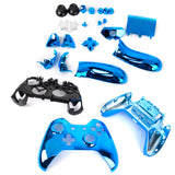 Maxbell ABS Metal Full Housing Shell Case Kit Parts for Xbox One Wireless Controller Blue Color