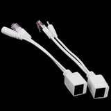 Maxbell 10Pack Power Over Ethernet PoE Adapter Injector + Splitter Cables Kit White