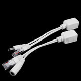 Maxbell 10Pack Power Over Ethernet PoE Adapter Injector + Splitter Cables Kit White
