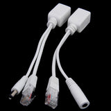 Maxbell 10Pack Power Over Ethernet PoE Adapter Injector + Splitter Cables Kit White