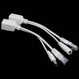 Maxbell 10Pack Power Over Ethernet PoE Adapter Injector + Splitter Cables Kit White