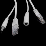 Maxbell 10Pack Power Over Ethernet PoE Adapter Injector + Splitter Cables Kit White