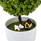Maxbell 3pcs Miniature Dollhouse Bonsai Craft Garden Resin Landscape DIY Dog Decor