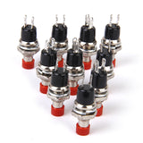 Maxbell 10 x Mini Momentary Push Button Switch for Model Railway Hobby Red