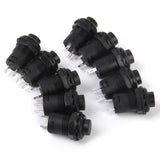 Maxbell 10 x Car Boat Locking Dash OFF-ON Push Button Switch Black