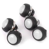 Maxbell 5 x Momentary Push Button Horn Switch for Doorbell/Boat/Car Waterproof White