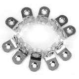 Maxbell 10pcs Suction Cup Base Metal Plate Glass Shelf Support Holder