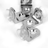 Maxbell 10pcs Suction Cup Base Metal Plate Glass Shelf Support Holder