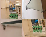 Maxbell 10pcs Suction Cup Base Metal Plate Glass Shelf Support Holder