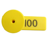 Maxbell Livestock Animal Dog Sheep Ear Tag 001-100 Numbers Eartag 100 Sets Yellow