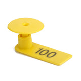 Maxbell Livestock Animal Dog Sheep Ear Tag 001-100 Numbers Eartag 100 Sets Yellow