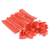 Maxbell Livestock Animal Dog Goat Sheep Ear Tags 001-100 Numbers Eartag 100 Sets Red