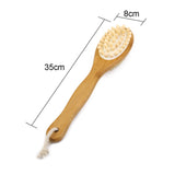 Maxbell Natural Two-sided SPA Wood Bath Brush Bristles Shower Scrubber Massager Body