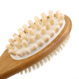 Maxbell Natural Two-sided SPA Wood Bath Brush Bristles Shower Scrubber Massager Body