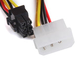 Maxbell 4-Pin Molex Male to 6-Pin PCI- Express PCIE Female Power Adapter Cable