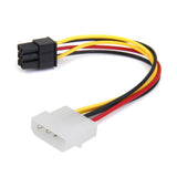 Maxbell 4-Pin Molex Male to 6-Pin PCI- Express PCIE Female Power Adapter Cable