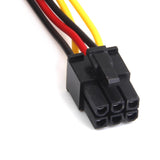 Maxbell 4-Pin Molex Male to 6-Pin PCI- Express PCIE Female Power Adapter Cable