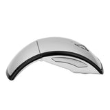 Maxbell Ergonomic Curved Wireless 2.4 GHz Optical Slim Mouse with DPI Switch Silver