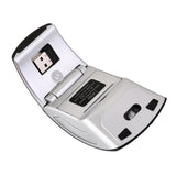 Maxbell Ergonomic Curved Wireless 2.4 GHz Optical Slim Mouse with DPI Switch Silver