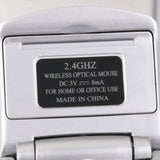 Maxbell Ergonomic Curved Wireless 2.4 GHz Optical Slim Mouse with DPI Switch Silver