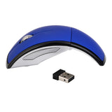 Maxbell Laptop PC 2.4GHz Wireless Foldable Folding Arch Optical Mouse USB Mice Blue