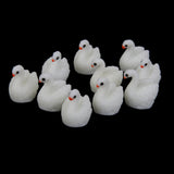 Maxbell 10pcs Miniature Dollhouse Bonsai Fairy Garden Landscape Swan Decor White