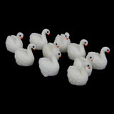 Maxbell 10pcs Miniature Dollhouse Bonsai Fairy Garden Landscape Swan Decor White