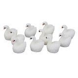 Maxbell 10pcs Miniature Dollhouse Bonsai Fairy Garden Landscape Swan Decor White