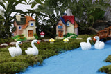 Maxbell 10pcs Miniature Dollhouse Bonsai Fairy Garden Landscape Swan Decor White