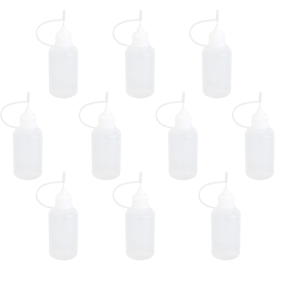 10pcs 30ml Needle Tip Empty PVC Squeezable Dropper Bottle Liquid Storage