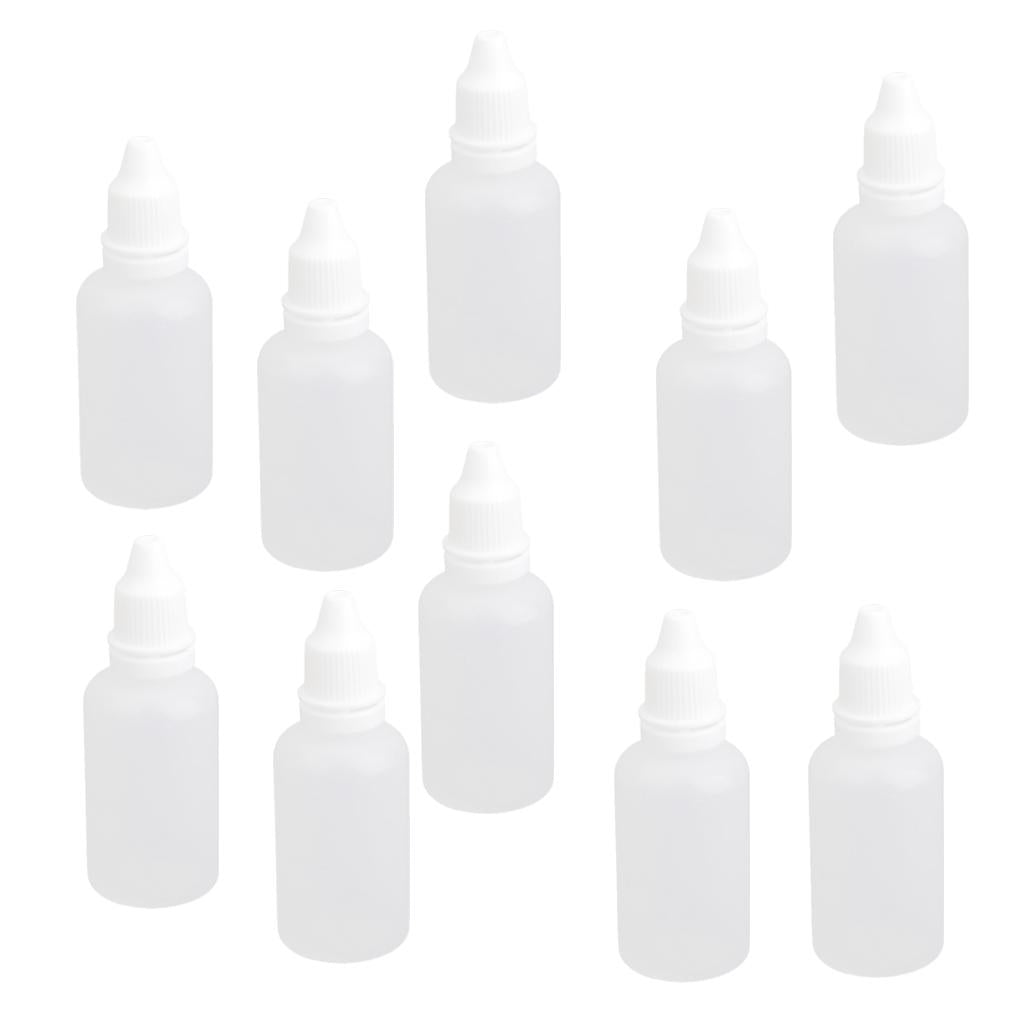 10pcs 30ml Empty PVC Squeezable Dropper Bottles for Eye Drops Lab Liquid