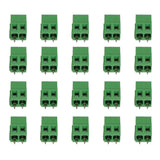 Maxbell 20pcs 2Pin Plug-in Terminal Block DG128 Screw KF128-2P Pitch 5.08MM 300V/10A