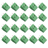 Maxbell 20pcs 2Pin Plug-in Terminal Block DG128 Screw KF128-2P Pitch 5.08MM 300V/10A