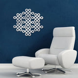 Mirror Style Decal Art Mural Wall Sticker Home Decor - Chinese knot Pattern