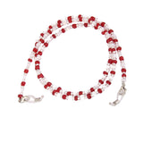 1x Red Glass Beads Glasses Sunglasses Spectacles Chain Cord Holder