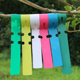 Maxbell 100pcs PVC Greenhouse Gardening Plant Stake Hanging Collar Tag Label White