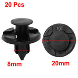 Maxbell 20pcs 8mm Hole Rivet Fastener Mud Flaps Bumper Fender Clips for Nissan