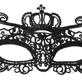 Maxbell Women Black Sexy Venetian Masquerade Crown Eye Mask Lace Party Fancy Dress