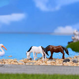 Maxbell 10pcs Miniature Dollhouse Bonsai Fairy Garden Landscape Horse Decor