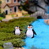 Maxbell 10pcs Miniature Small Penguin Dollhouse Bonsai Garden Resin Landscape