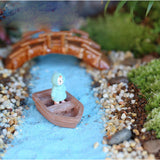 Maxbell 10x Miniature Dollhouse Craft Fairy Garden Resin Landscape Steamboat Decor S