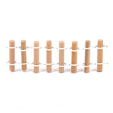 Maxbell 10x Miniature Dollhouse Fairy Garden Resin Landscape Fence Decor Wood Color