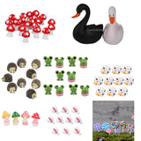 Maxbell 10x Miniature Dollhouse Fairy Garden Resin Landscape Fence Decor Wood Color