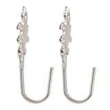 Maxbell 2Pcs Vintage Maple leaves Curtain Tieback Tassel Hooks Door Wall Hook Silver