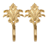 Maxbell 2Pcs Vintage Maple leaves Curtain Tieback Tassel Hooks Door Wall Hook Golden