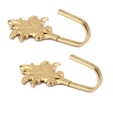 Maxbell 2Pcs Vintage Maple leaves Curtain Tieback Tassel Hooks Door Wall Hook Golden