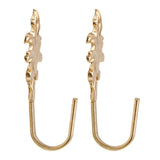 Maxbell 2Pcs Vintage Maple leaves Curtain Tieback Tassel Hooks Door Wall Hook Golden