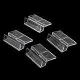 Maxbell 4x Aquarium Fish Tank Plastic Clips Glass Cover Strong Support Holders 10mm
