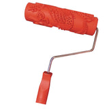 Maxbell 7" Embossed Flower&Bird Painting Roller with Plastic Handle for Wall Deco