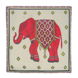 45cm x 45cm Throw Pillow Case Embroidery Red Elephant Decor Cushion Cover